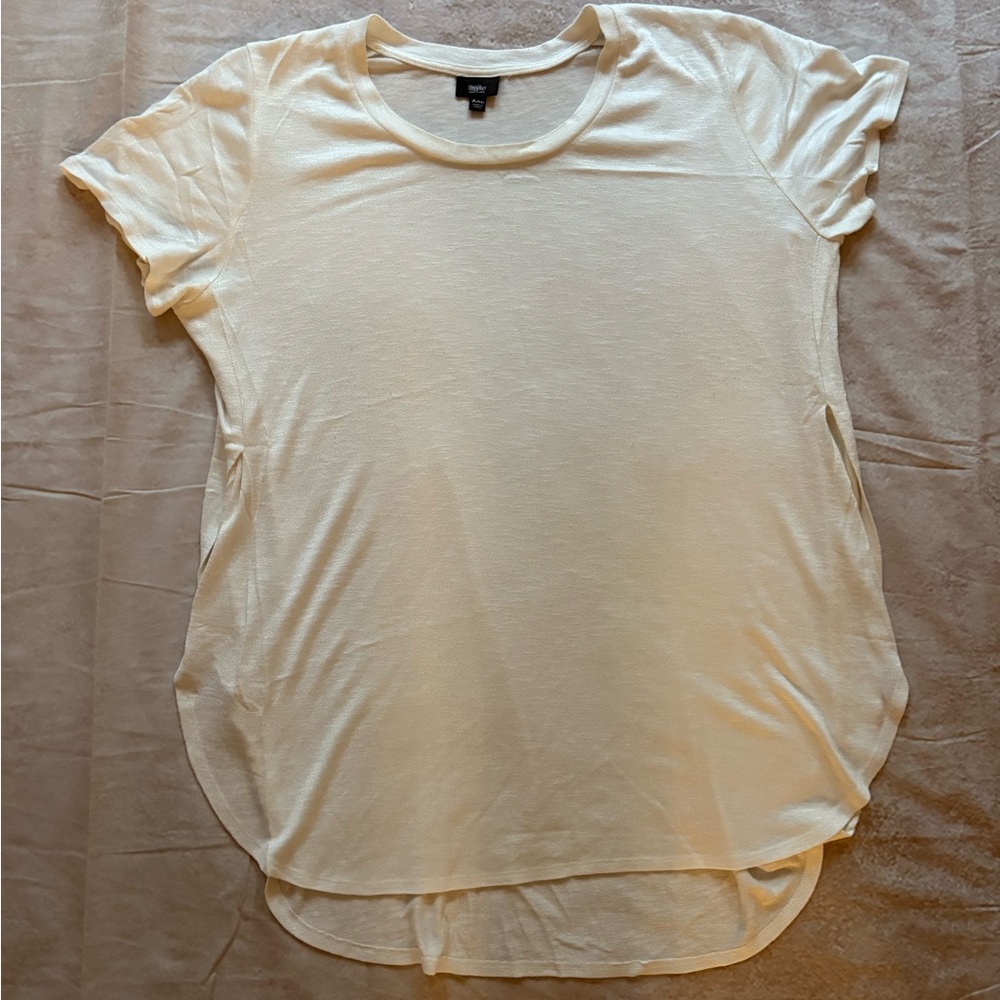 Mossimo White Silk Women's Top